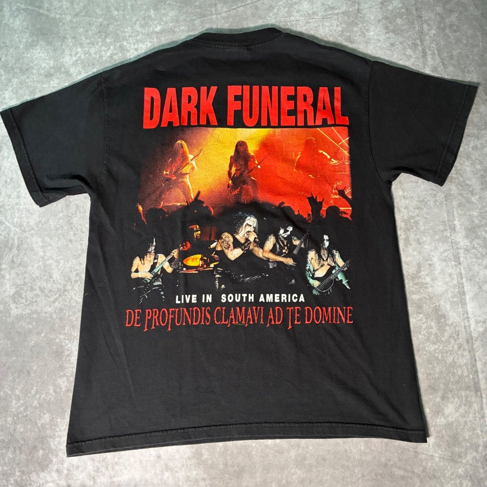 RARE 2005 Dark Funeral live in South American Black Metal Band tee GRAIL - Picture 2 of 8